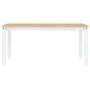 Mesa de comedor Corona madera maciza pino blanco 160x80x75 cm de vidaXL, Mesas de cocina y de comedor - Ref: Foro24-4005719, ...