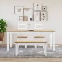 Mesa de comedor Panama madera maciza pino blanco 180x90x75 cm de vidaXL, Mesas de cocina y de comedor - Ref: Foro24-4005710, ...