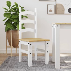 Sillas de comedor Corona 2 uds madera pino blanco 42x47x107 cm de vidaXL, Sillas de comedor - Ref: Foro24-4005725, Precio: 15...