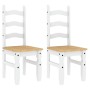 Sillas de comedor Corona 2 uds madera pino blanco 42x47x107 cm de vidaXL, Sillas de comedor - Ref: Foro24-4005725, Precio: 15...