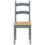 Sillas de comedor 2 uds madera maciza de pino gris 40x46x99 cm de vidaXL, Sillas de comedor - Ref: Foro24-4005727, Precio: 11...