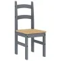 Sillas de comedor 2 uds madera maciza de pino gris 40x46x99 cm de vidaXL, Sillas de comedor - Ref: Foro24-4005727, Precio: 10...