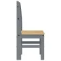 Sillas de comedor 2 uds madera maciza de pino gris 40x46x99 cm de vidaXL, Sillas de comedor - Ref: Foro24-4005727, Precio: 10...