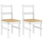 Sillas de comedor Panama 2 uds madera pino blanco 40x46x90 cm de vidaXL, Sillas de comedor - Ref: Foro24-4005731, Precio: 99,...