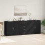 Aparadores 3 uds madera contrachapada negro de vidaXL, Aparadores - Ref: Foro24-3276610, Precio: 291,80 €, Descuento: %