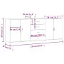 Aparadores 3 uds madera contrachapada negro de vidaXL, Aparadores - Ref: Foro24-3276610, Precio: 287,54 €, Descuento: %