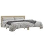 Estructura cama madera ingeniería metal roble Sonoma 180x200 cm de vidaXL, Camas y somieres - Ref: Foro24-3280133, Precio: 15...