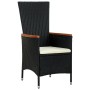 Set comedor de jardín 9 piezas y cojines ratán sintético negro de vidaXL, Conjuntos de jardín - Ref: Foro24-47682, Precio: 90...