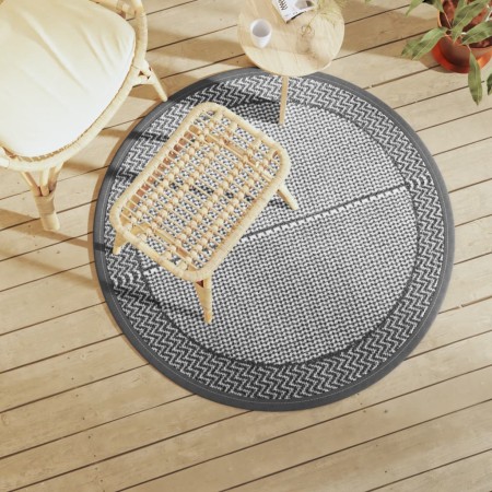 Alfombra de exterior ARAKIL gris Ø120 cm PP de vidaXL, Protectores para exterior - Ref: Foro24-368458, Precio: 18,74 €, Descu...