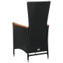 Set comedor de jardín 9 piezas y cojines ratán sintético negro de vidaXL, Conjuntos de jardín - Ref: Foro24-47682, Precio: 90...