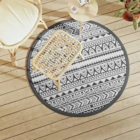 Alfombra de exterior ARAKIL negra Ø120 cm PP de vidaXL, Protectores para exterior - Ref: Foro24-368514, Precio: 27,52 €, Desc...