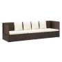 Garden sofa with brown synthetic rattan cushions by vidaXL, Loungers - Ref: Foro24-49392, Price: 254,33 €, Discount: %