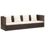 Garden sofa with brown synthetic rattan cushions by vidaXL, Loungers - Ref: Foro24-49392, Price: 254,33 €, Discount: %
