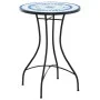 Mesa de bistró de mosaico cerámica azul y blanco Ø50x70 cm de vidaXL, Mesas de jardín - Ref: Foro24-4003399, Precio: 81,72 €,...