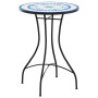Mesa de bistró de mosaico cerámica azul y blanco Ø50x70 cm de vidaXL, Mesas de jardín - Ref: Foro24-4003399, Precio: 78,48 €,...