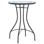 Mesa de bistró de mosaico cerámica azul y blanco Ø50x70 cm de vidaXL, Mesas de jardín - Ref: Foro24-4003399, Precio: 78,48 €,...