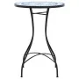 Mesa de bistró de mosaico cerámica azul y blanco Ø50x70 cm de vidaXL, Mesas de jardín - Ref: Foro24-4003399, Precio: 81,72 €,...