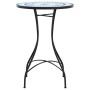 Mesa de bistró de mosaico cerámica azul y blanco Ø50x70 cm de vidaXL, Mesas de jardín - Ref: Foro24-4003399, Precio: 78,48 €,...