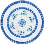 Mesa de bistró de mosaico cerámica azul y blanco Ø50x70 cm de vidaXL, Mesas de jardín - Ref: Foro24-4003399, Precio: 81,72 €,...