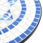 Mesa de bistró de mosaico cerámica azul y blanco Ø50x70 cm de vidaXL, Mesas de jardín - Ref: Foro24-4003399, Precio: 78,48 €,...
