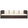 Garden sofa with brown synthetic rattan cushions by vidaXL, Loungers - Ref: Foro24-49392, Price: 254,33 €, Discount: %