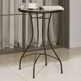 Mesa de bistró de mosaico cerámica negro y blanco Ø50x70 cm de vidaXL, Mesas de jardín - Ref: Foro24-4003400, Precio: 81,72 €...