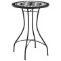Mesa de bistró de mosaico cerámica negro y blanco Ø50x70 cm de vidaXL, Mesas de jardín - Ref: Foro24-4003400, Precio: 81,72 €...