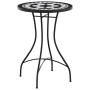 Mesa de bistró de mosaico cerámica negro y blanco Ø50x70 cm de vidaXL, Mesas de jardín - Ref: Foro24-4003400, Precio: 83,20 €...
