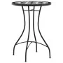 Mesa de bistró de mosaico cerámica negro y blanco Ø50x70 cm de vidaXL, Mesas de jardín - Ref: Foro24-4003400, Precio: 81,72 €...