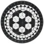 Mesa de bistró de mosaico cerámica negro y blanco Ø50x70 cm de vidaXL, Mesas de jardín - Ref: Foro24-4003400, Precio: 81,72 €...