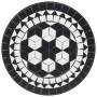 Mesa de bistró de mosaico cerámica negro y blanco Ø50x70 cm de vidaXL, Mesas de jardín - Ref: Foro24-4003400, Precio: 83,20 €...