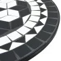 Mesa de bistró de mosaico cerámica negro y blanco Ø50x70 cm de vidaXL, Mesas de jardín - Ref: Foro24-4003400, Precio: 81,72 €...