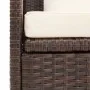 Garden sofa with brown synthetic rattan cushions by vidaXL, Loungers - Ref: Foro24-49392, Price: 254,33 €, Discount: %