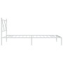 Estructura de cama de metal con cabecero blanco 100x190 cm de vidaXL, Camas y somieres - Ref: Foro24-376545, Precio: 65,72 €,...