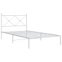 Estructura de cama de metal con cabecero blanco 107x203 cm de vidaXL, Camas y somieres - Ref: Foro24-376547, Precio: 79,01 €,...