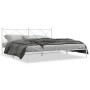 Estructura de cama con cabecero metal blanca 200x200 cm de vidaXL, Camas y somieres - Ref: Foro24-376558, Precio: 127,12 €, D...