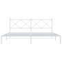 Estructura de cama con cabecero metal blanca 200x200 cm de vidaXL, Camas y somieres - Ref: Foro24-376558, Precio: 127,12 €, D...