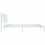 Estructura de cama con cabecero metal blanca 200x200 cm de vidaXL, Camas y somieres - Ref: Foro24-376558, Precio: 127,12 €, D...