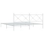 Estructura de cama con cabecero metal blanca 200x200 cm de vidaXL, Camas y somieres - Ref: Foro24-376558, Precio: 127,12 €, D...
