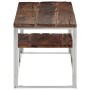 Mesa de centro acero inoxidable madera maciza traviesa plateado de vidaXL, Mesas de centro - Ref: Foro24-350021, Precio: 99,4...