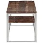 Mesa de centro acero inoxidable madera maciza traviesa plateado de vidaXL, Mesas de centro - Ref: Foro24-350021, Precio: 98,5...