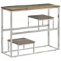 Konsolentisch aus Edelstahl und recyceltem massivem Holz in Silberfarbe. von vidaXL, Seitentische - Ref: Foro24-350016, Preis...