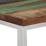 Mesa consola acero inoxidable madera maciza reciclada plateada de vidaXL, Mesas auxiliares - Ref: Foro24-350016, Precio: 83,8...