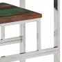 Mesa consola acero inoxidable madera maciza reciclada plateada de vidaXL, Mesas auxiliares - Ref: Foro24-350016, Precio: 83,8...
