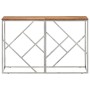 Mesa consola acero inoxidable y madera maciza acacia plateada de vidaXL, Mesas auxiliares - Ref: Foro24-349999, Precio: 86,45...