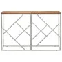 Mesa consola acero inoxidable y madera maciza acacia plateada de vidaXL, Mesas auxiliares - Ref: Foro24-349999, Precio: 85,69...