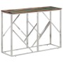 Mesa consola acero inoxidable madera maciza reciclada plateada de vidaXL, Mesas auxiliares - Ref: Foro24-350000, Precio: 86,2...