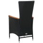Set comedor de jardín 7 piezas ratán sintético y madera negro de vidaXL, Conjuntos de jardín - Ref: Foro24-48013, Precio: 713...