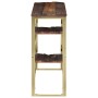 Mesa consola acero inoxidable madera maciza traviesa dorado de vidaXL, Mesas auxiliares - Ref: Foro24-350014, Precio: 111,56 ...