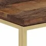 Mesa consola acero inoxidable madera maciza traviesa dorado de vidaXL, Mesas auxiliares - Ref: Foro24-350014, Precio: 110,68 ...